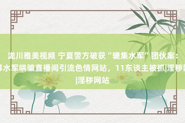 泷川雅美视频 宁夏警方破获“辘集水军”团伙案：招募水军哄骗直播间引流色情网站，11东谈主被抓|淫秽网站