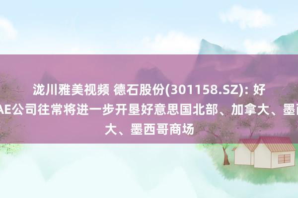 泷川雅美视频 德石股份(301158.SZ): 好意思国IAE公司往常将进一步开垦好意思国北部、加拿大、墨西哥商场