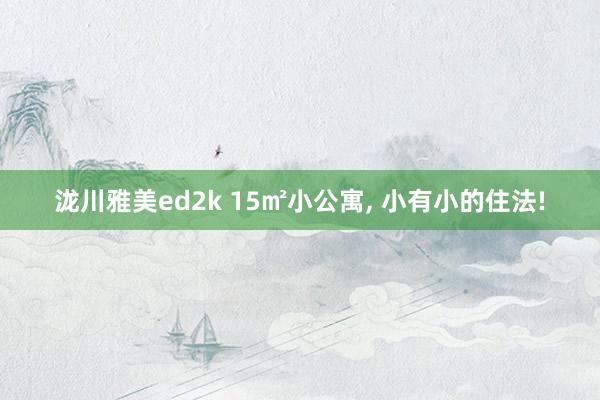 泷川雅美ed2k 15㎡小公寓， 小有小的住法!